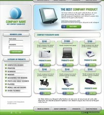 數碼設備公司網站設計模板 在紅動網獲取靈感與素材